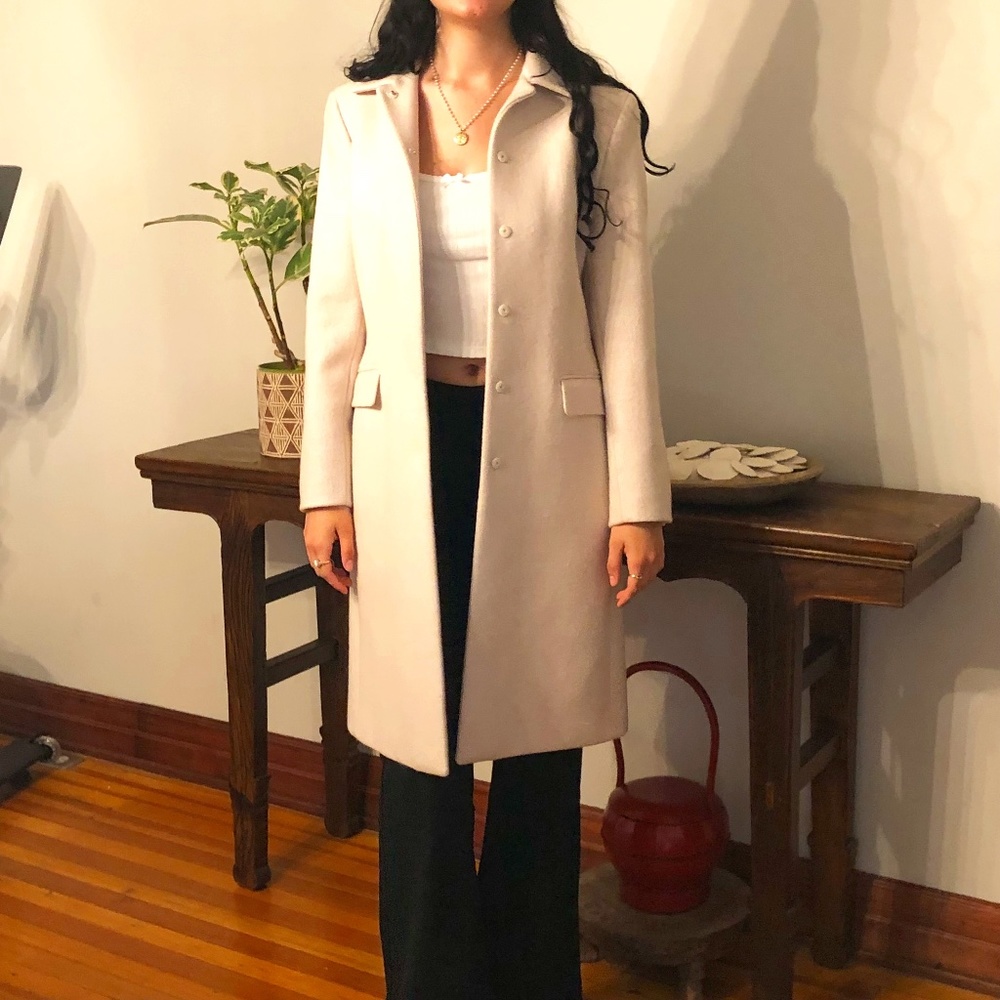 PRADA Single Breasted Wool Coat Size 44